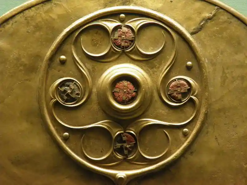 Swastika and solar disc on The Battersea Shield